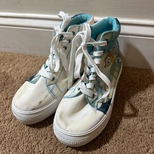 Disney Womens Bambi High Top  Athletic Sneakers Casual Shoes Size 6